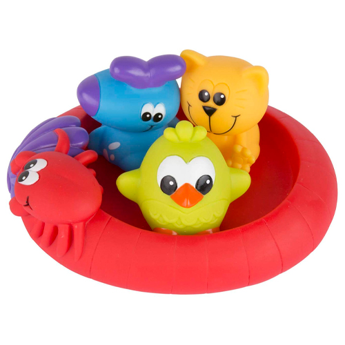 Playgro Mini-patos para el baño, 4 Piezas, Totalmente sellados, Resistentes al agua y la suciedad, Ideales para el baño del bebé, A partir de 6 meses, Libres de BPA, Colorido, 40213